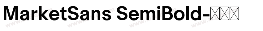MarketSans SemiBold字体转换